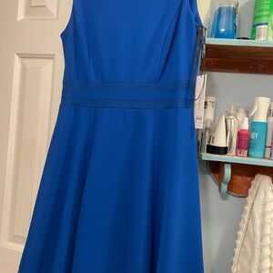 Elegant Blue Sleeveless Dress